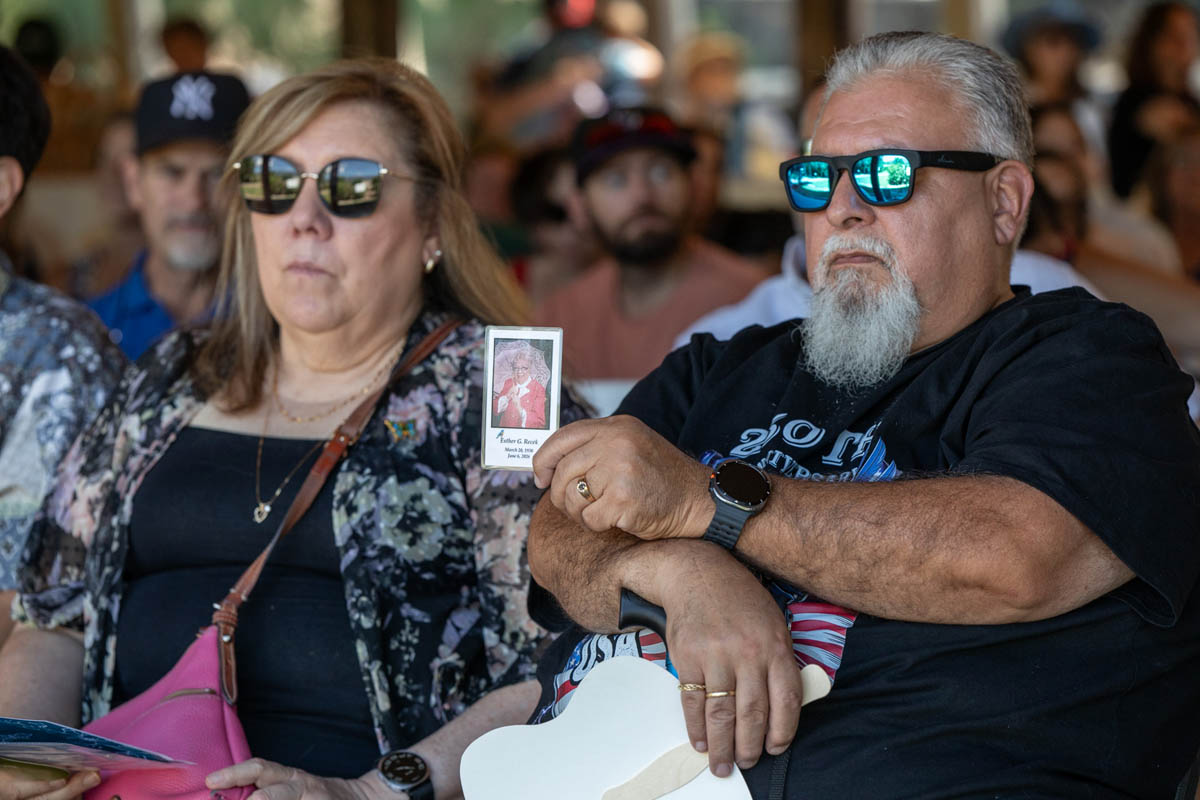 Community members enjoying the day at an outdoor gathering